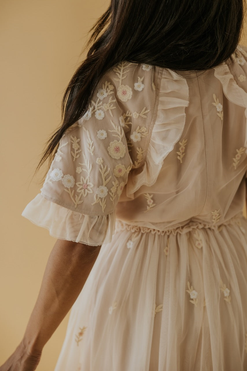 SALT Rosalind Embroidered Tulle Dress