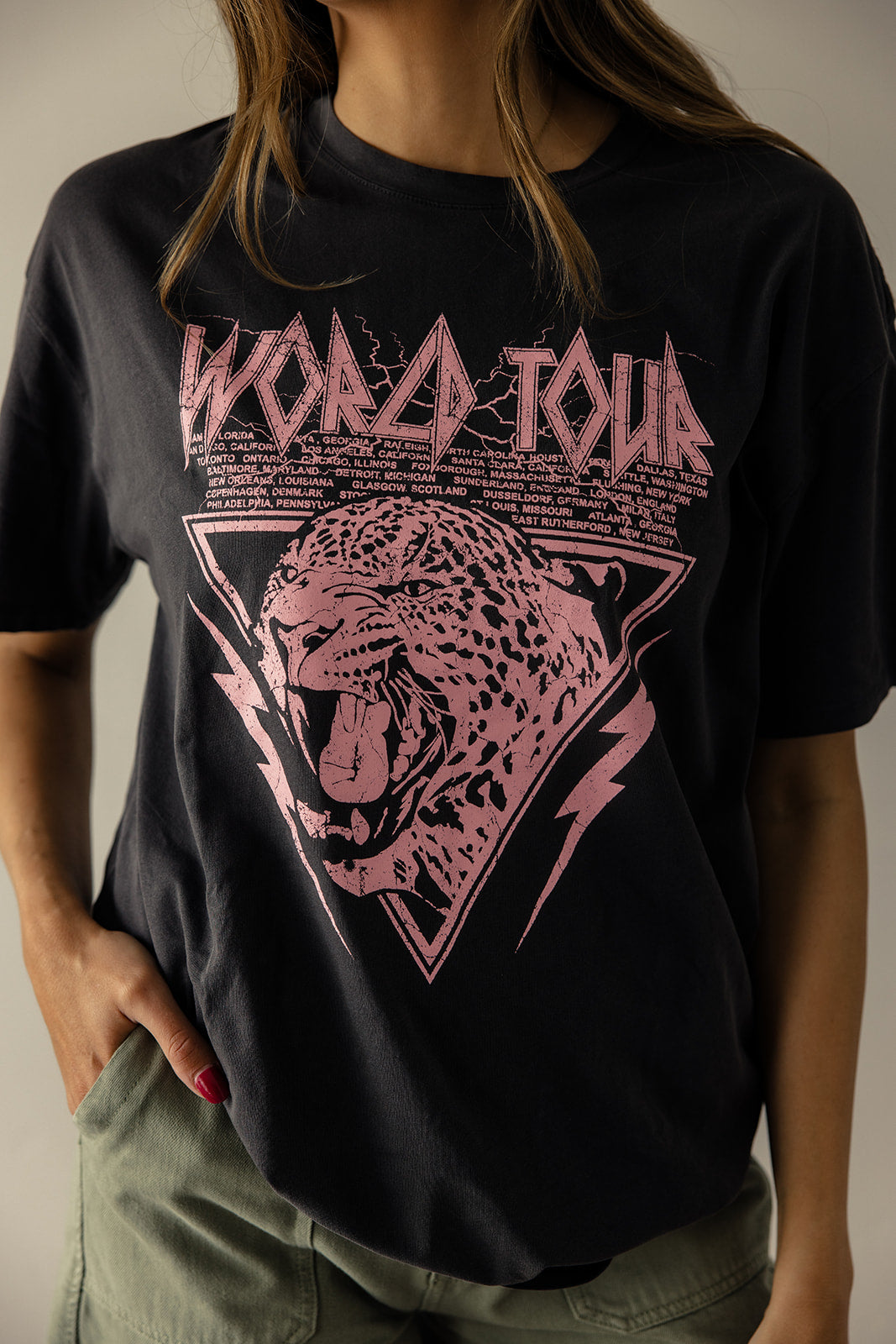 World Tour Leopard Graphic Tee