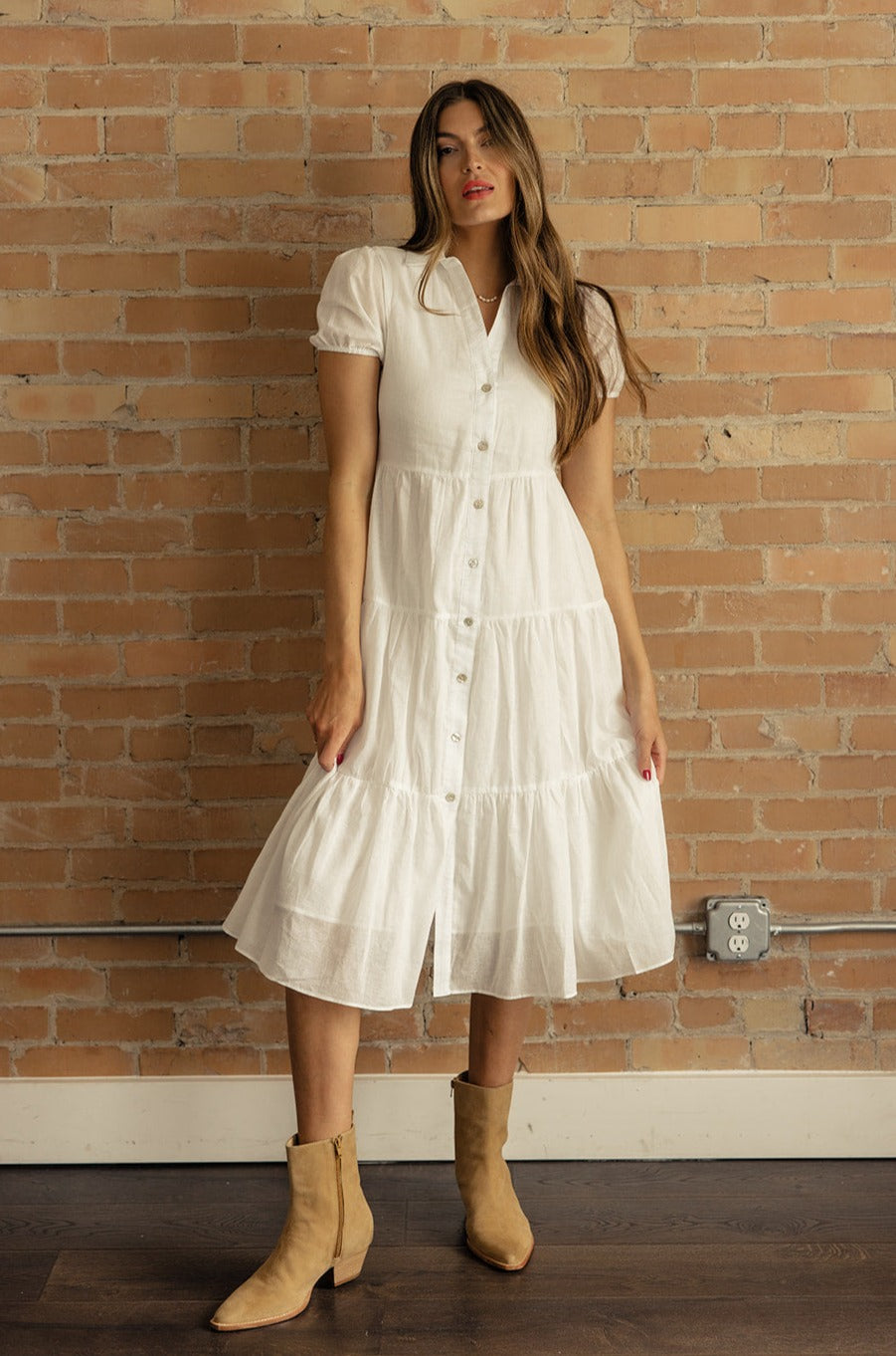 Breathe Again Button Dress