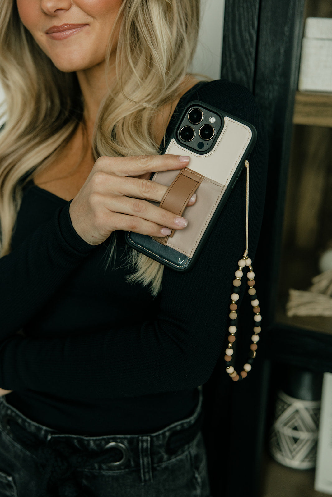 Walnut Charm Wristlet