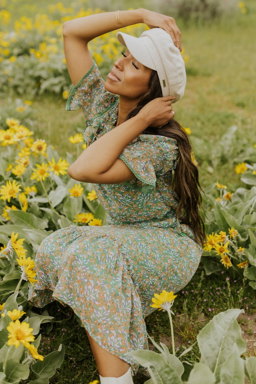 SALT Cressida Floral Ruffle Skirt