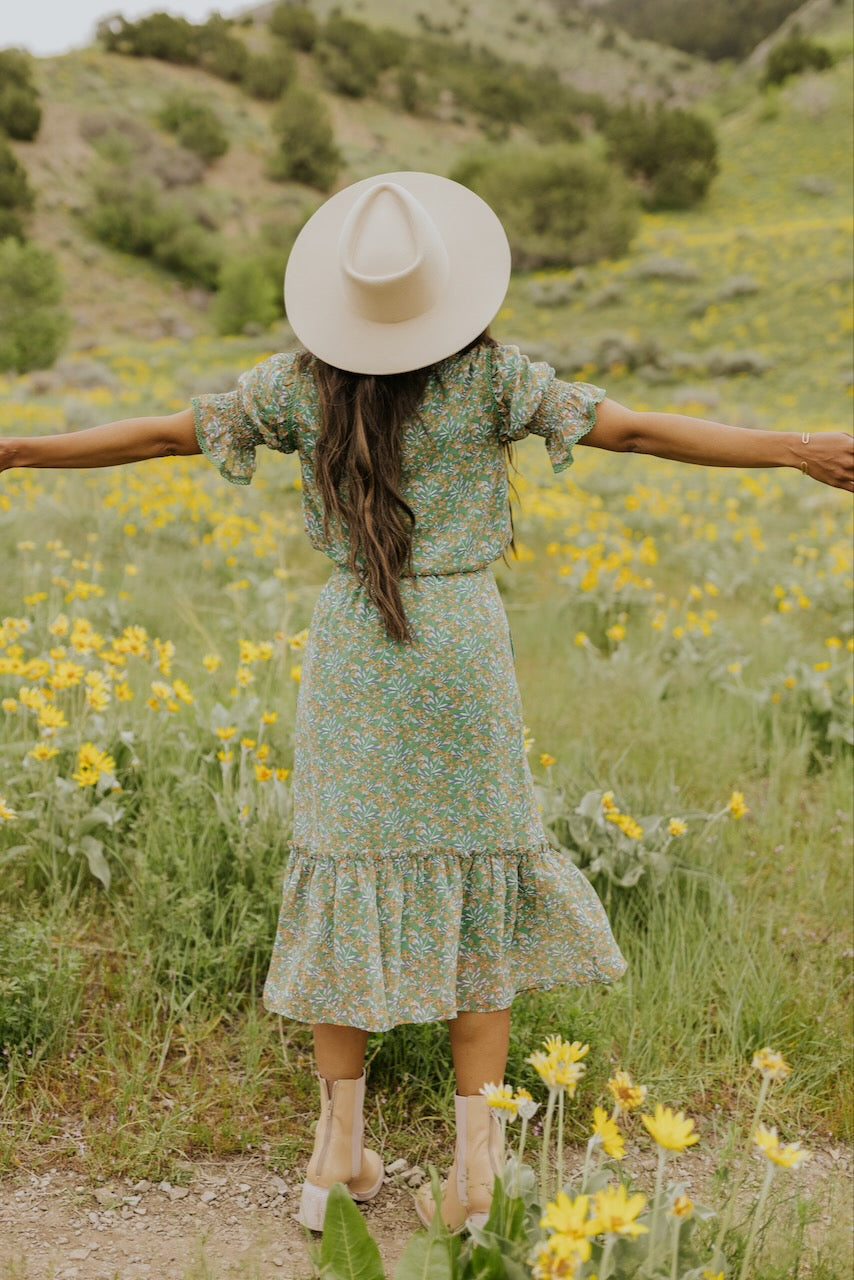 SALT Cressida Floral Ruffle Skirt