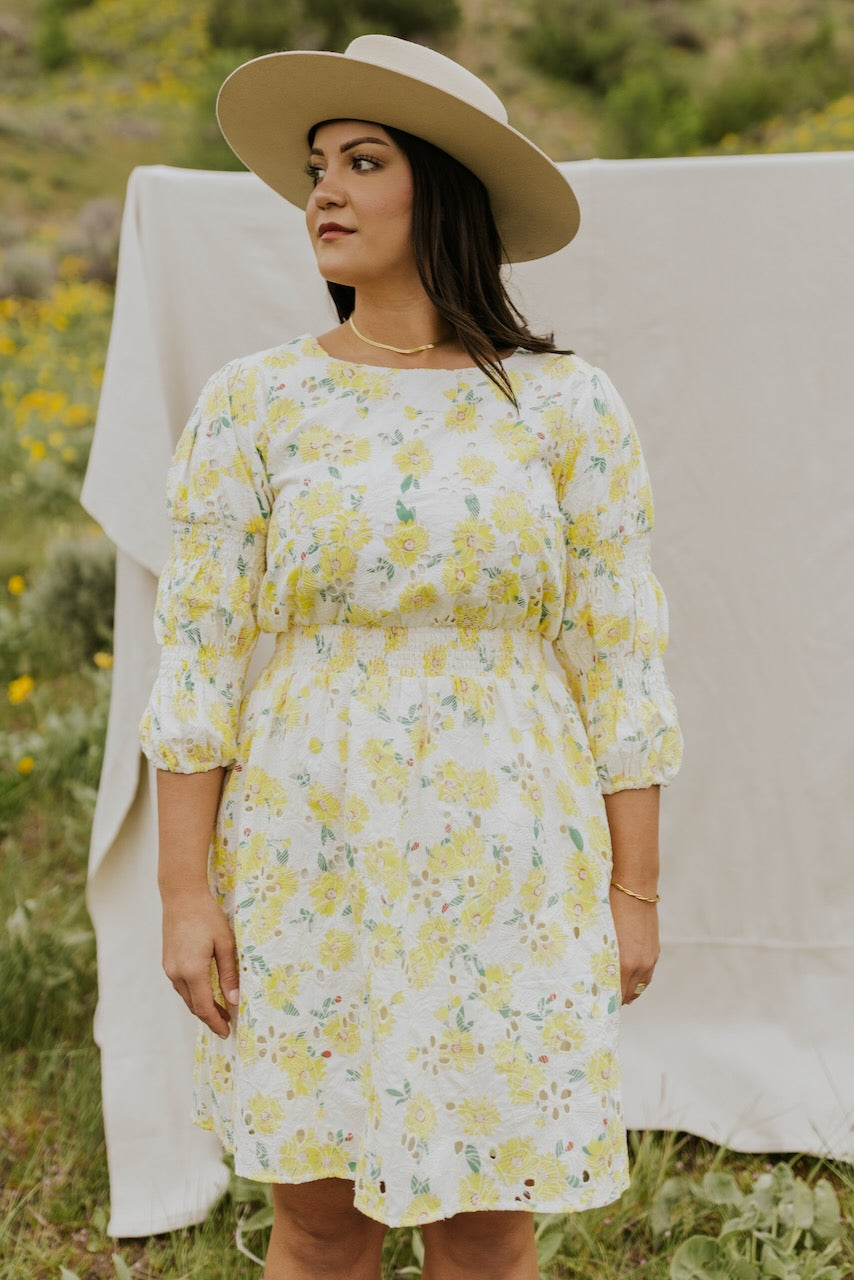 SALT Noble Grove Floral Eyelet Dress