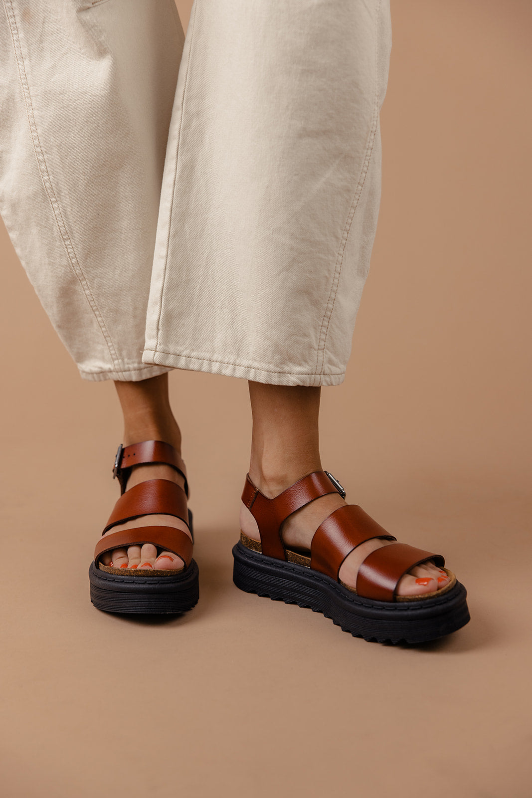 Martita Leather Platform Sandals