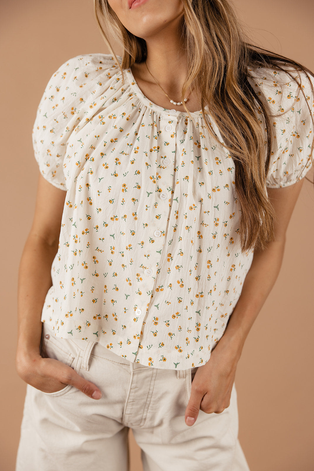 Wrinkle In Time Button Down Blouse