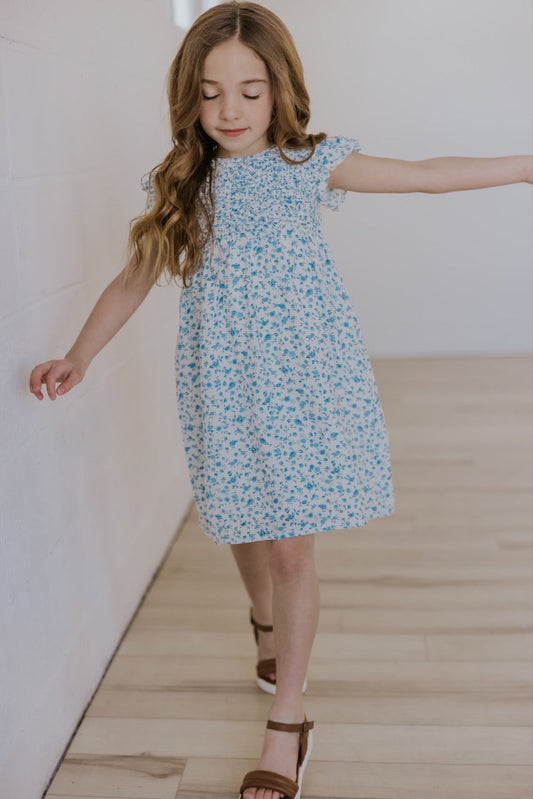 The Shadowlands Floral Flutter Sleeve Dress