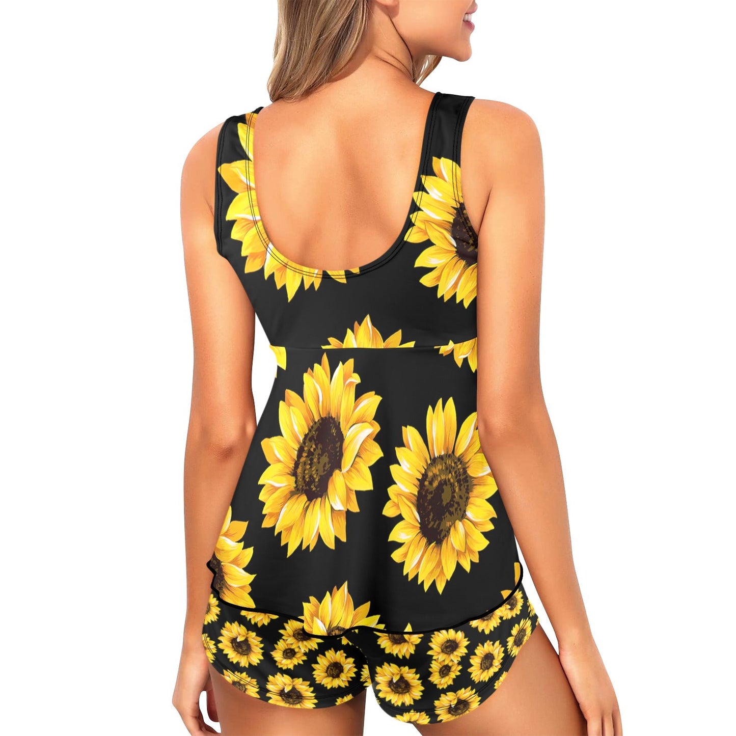 Sunflowers Tankini & Boy Shorts Swim Set