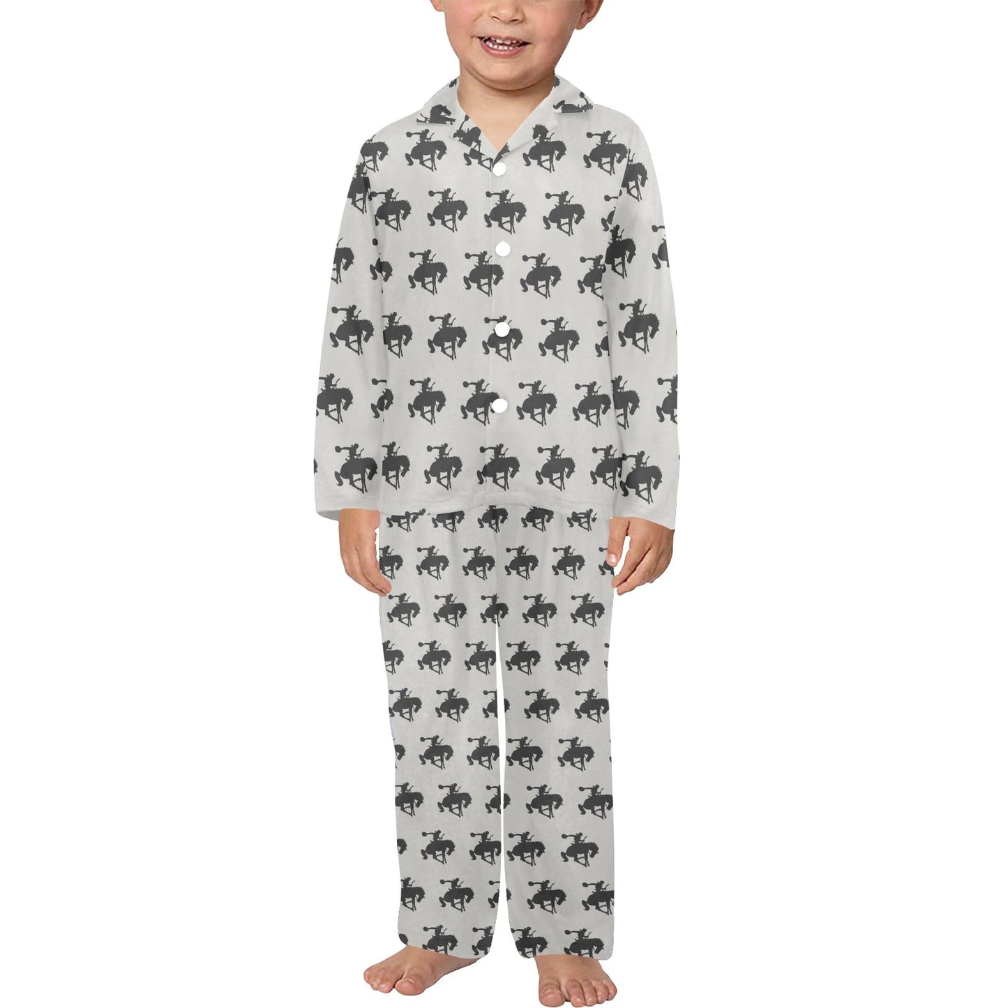 Black Bronc Boy's Western Pajama Set