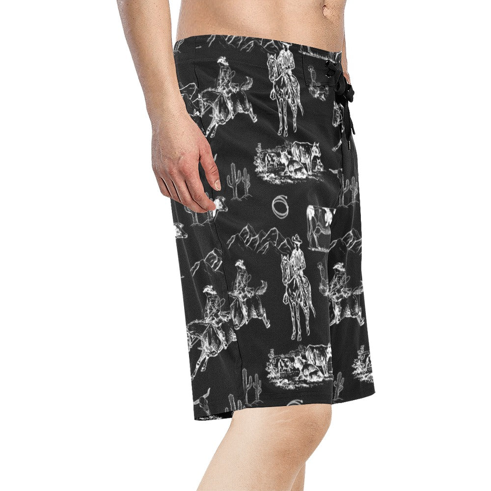 Ranch Life Men's Beach Board Shorts