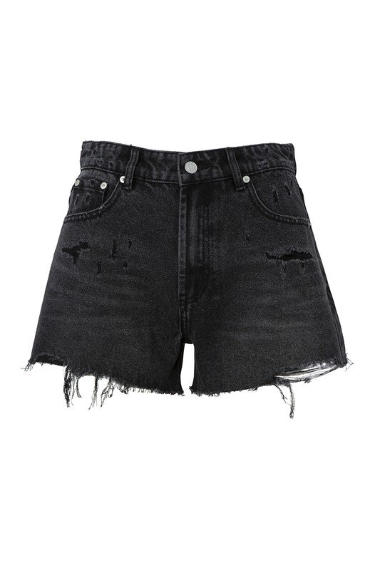 The Em Distressed Denim Shorts