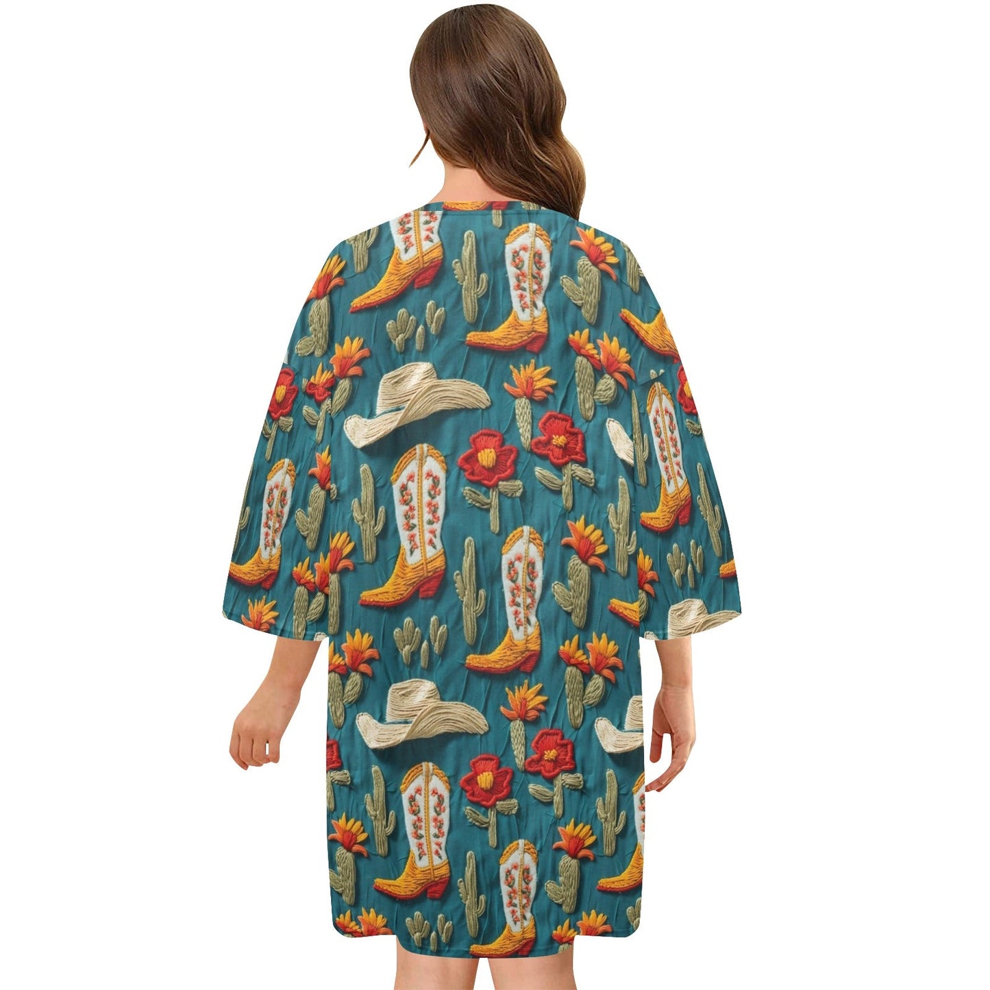 Boots Cactus Hats Oversized Sleep Shirt