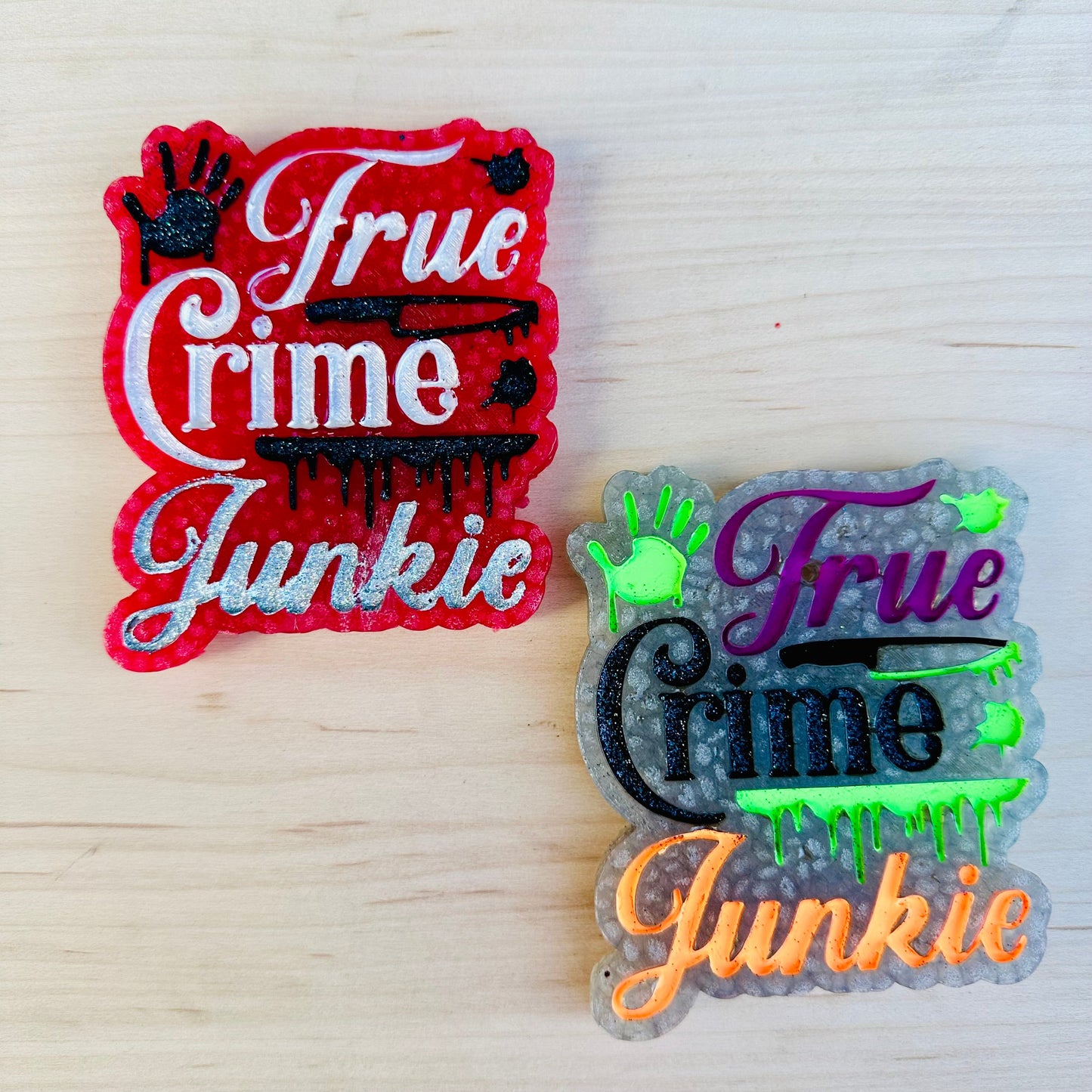 Halloween "True Crime Junkie" Car Freshie