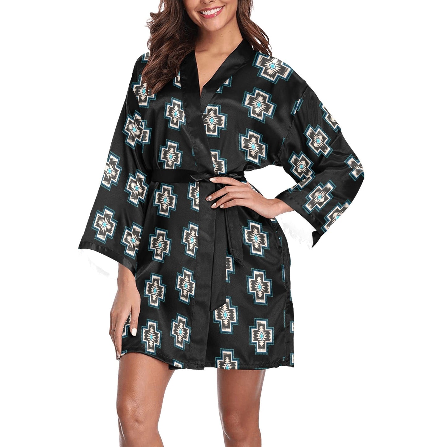 Southwestern Cross Women's Lounge Kimono Robe