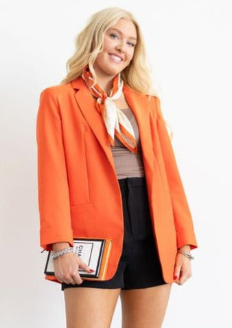 The Nessa Classic Blazer in Orange