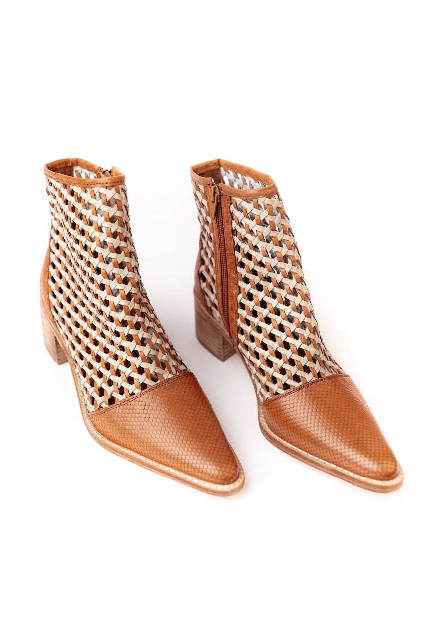 Opening Night Woven Ankle Boot