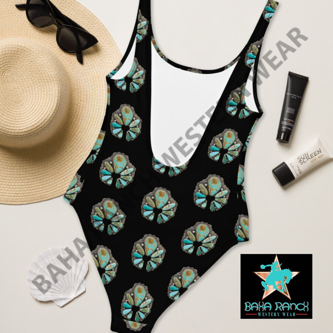 Yeehaw Black Naja One Piece Swimsuit