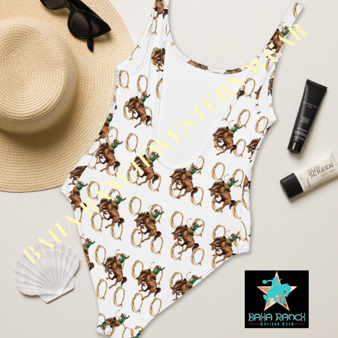 Yeehaw Rope & Ride One-Piece Swimsuit