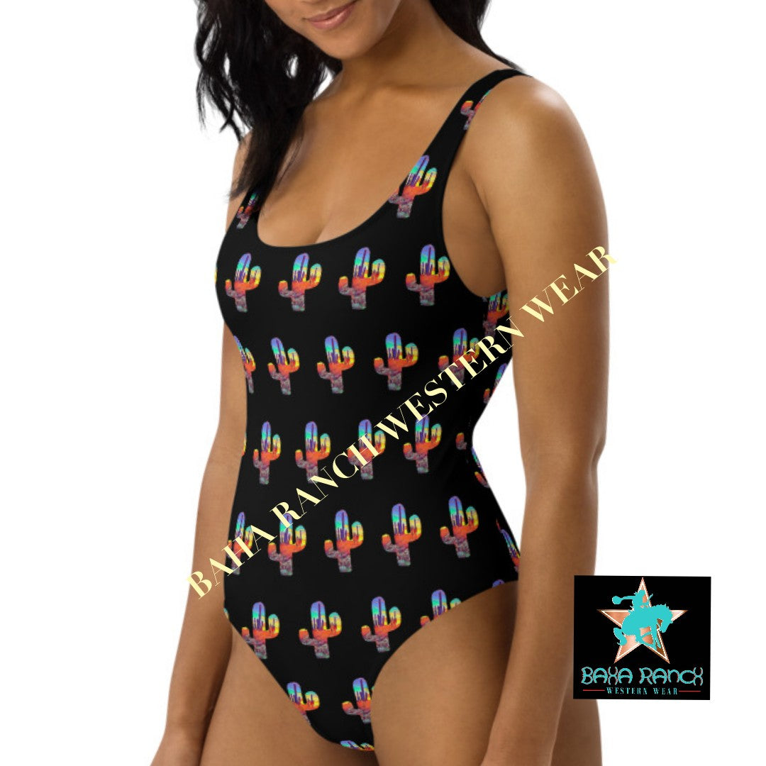 Yeehaw Sunset Desert One-Piece Swimsuit