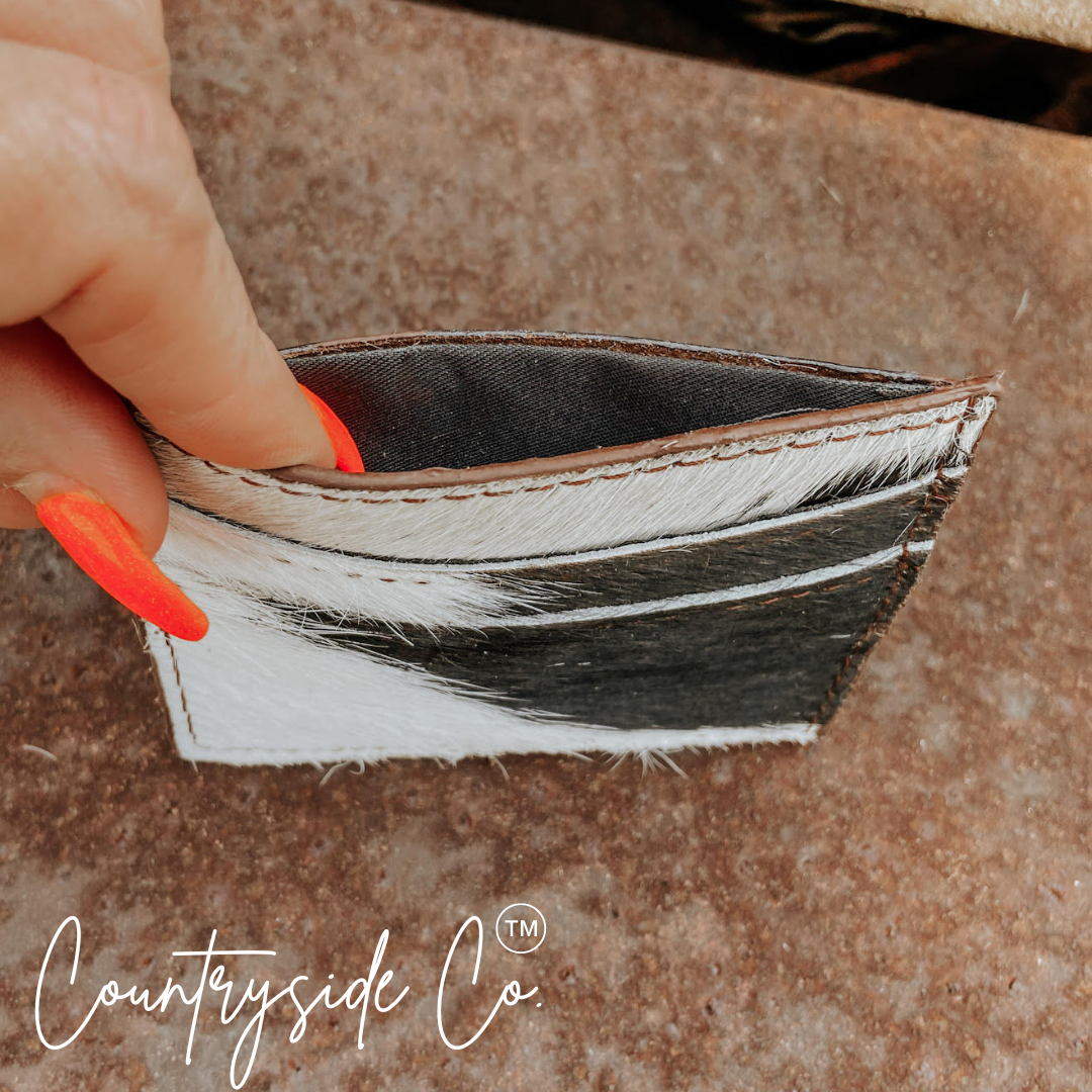 Cowhide Credit Card Holder by Countryside Co.