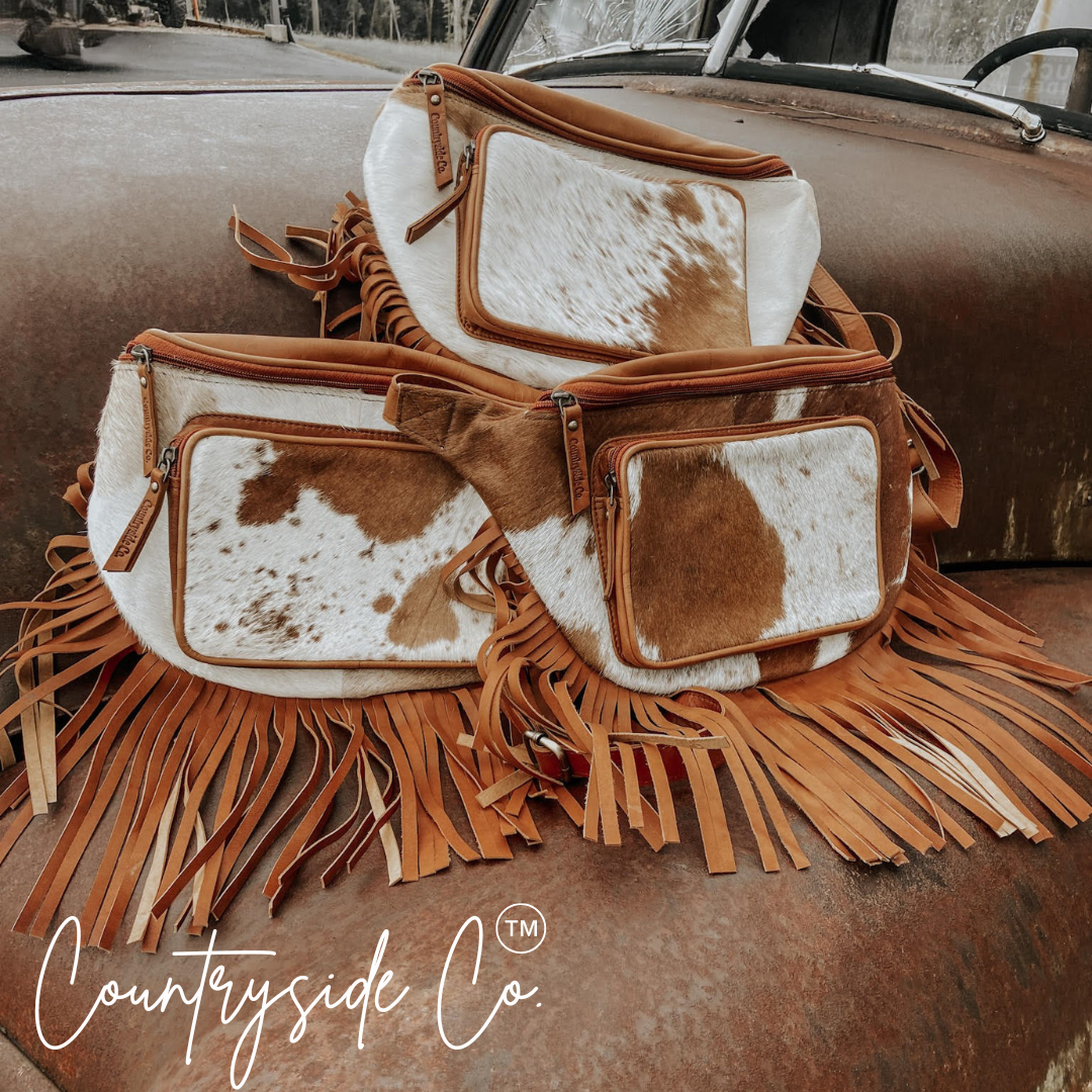 Addy Cowhide Sling Festival Bag by Countryside Co.