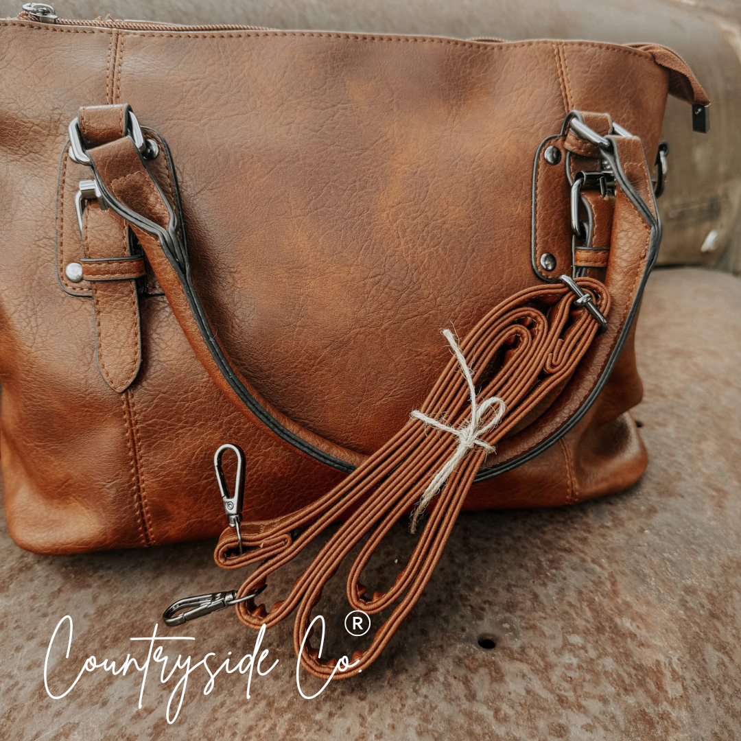 Kayley Buckle Leather Purse