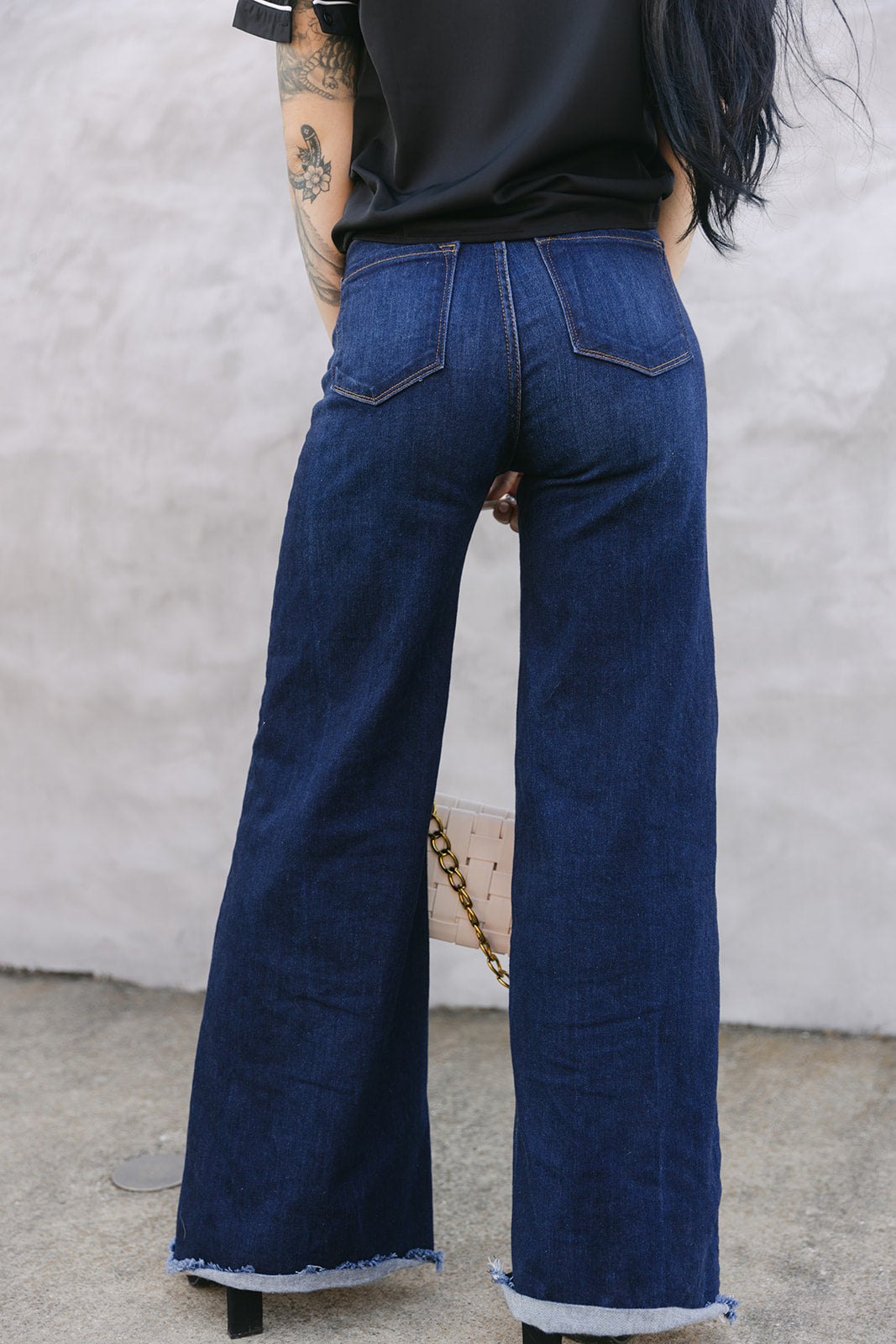 The Loretta Flare Jean in Dark Wash