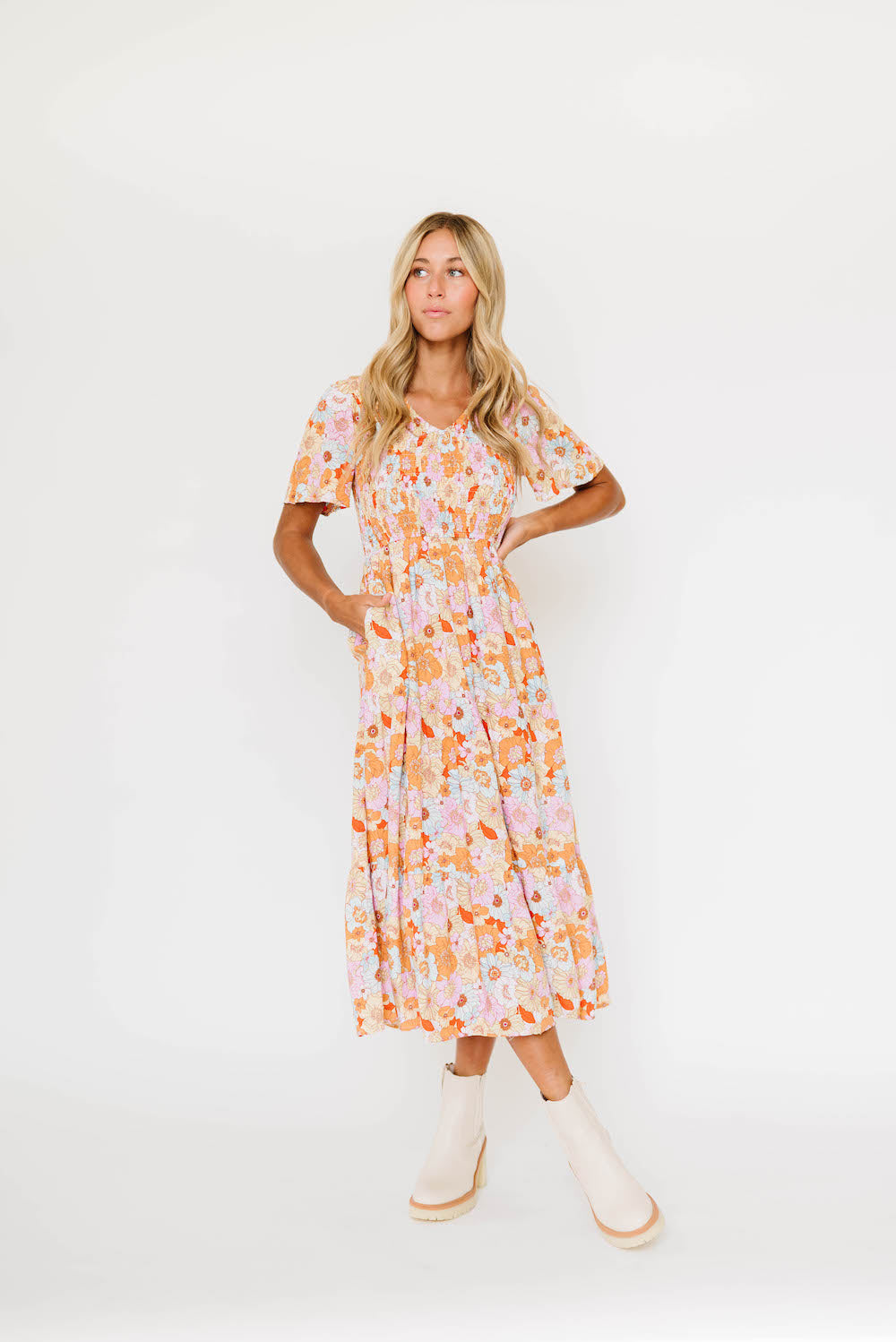 Tayla Dress in Floral Mix