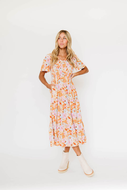 Tayla Dress in Floral Mix