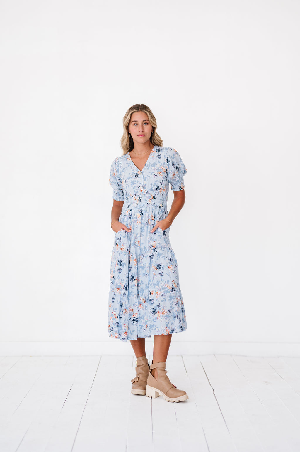 Margo Dress in Sky Blue