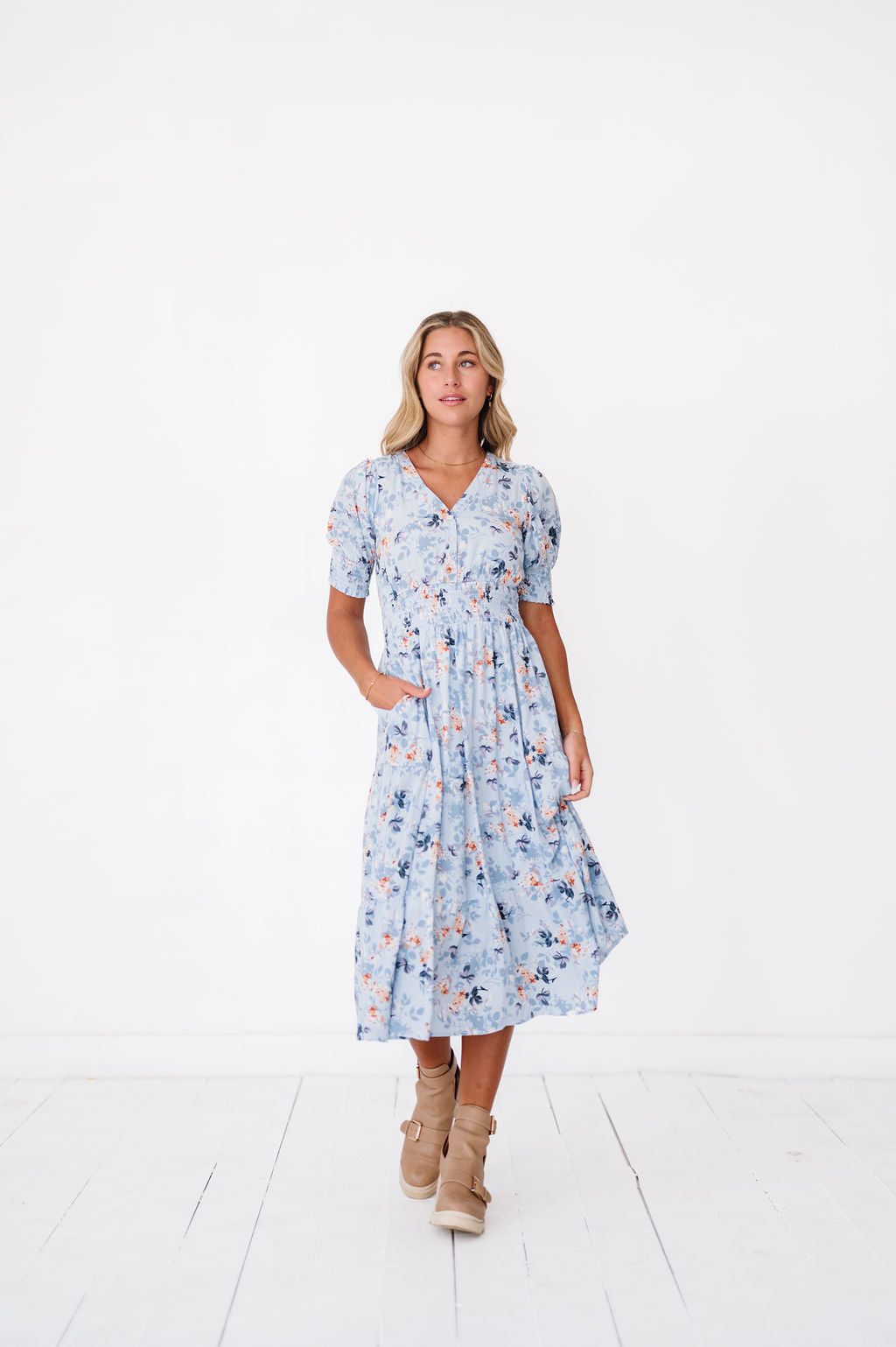 Margo Dress in Sky Blue