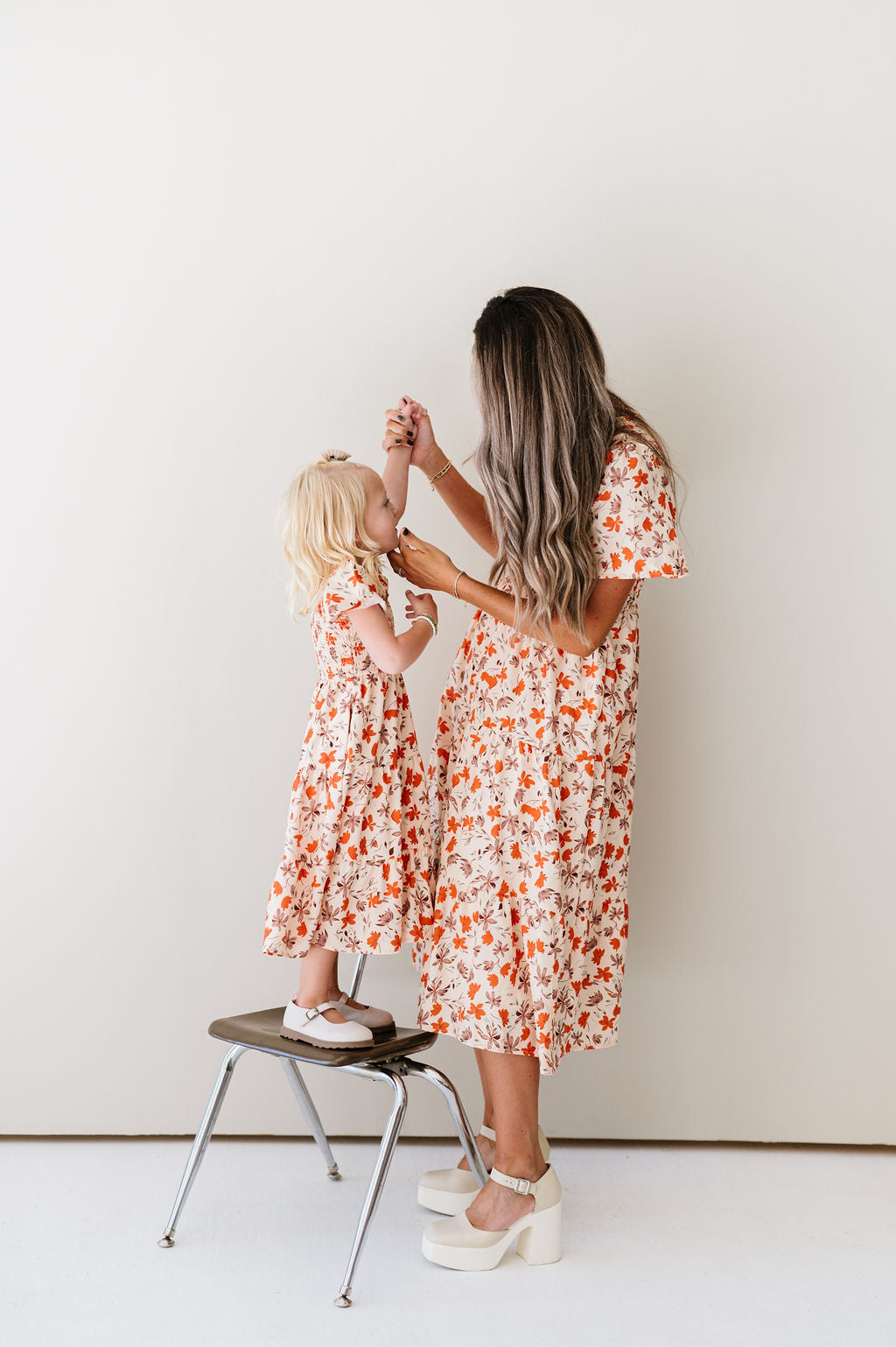 Tayla Dress in Dark Cream - Kids