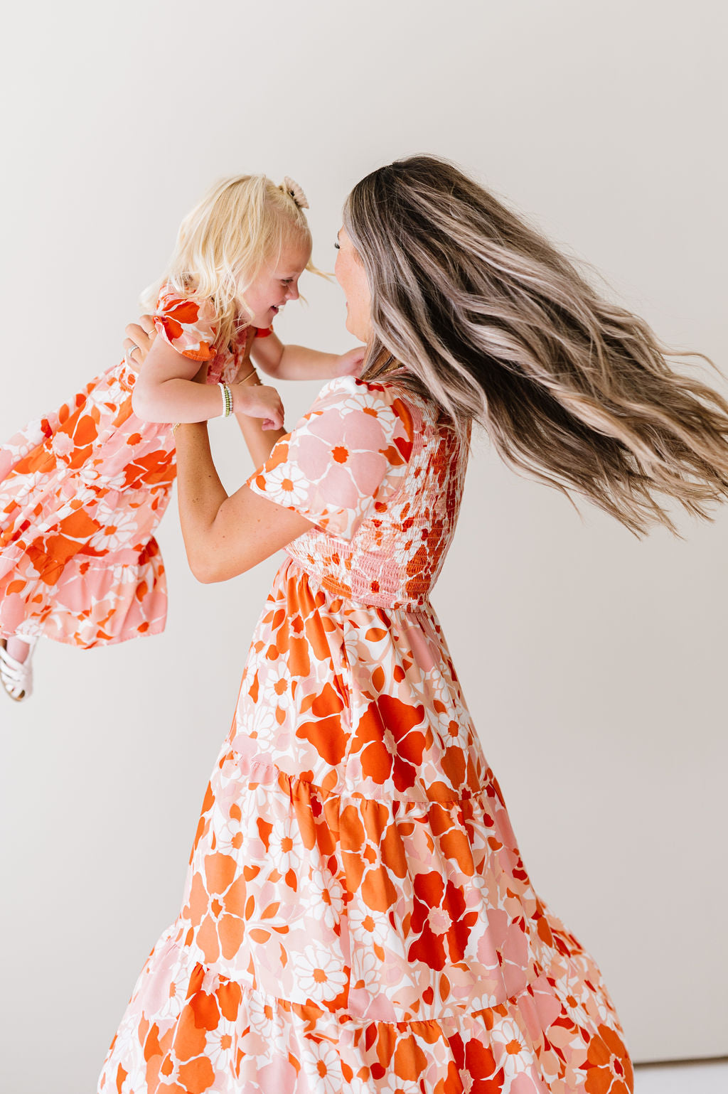 Tayla Dress in Tangerine - Kids