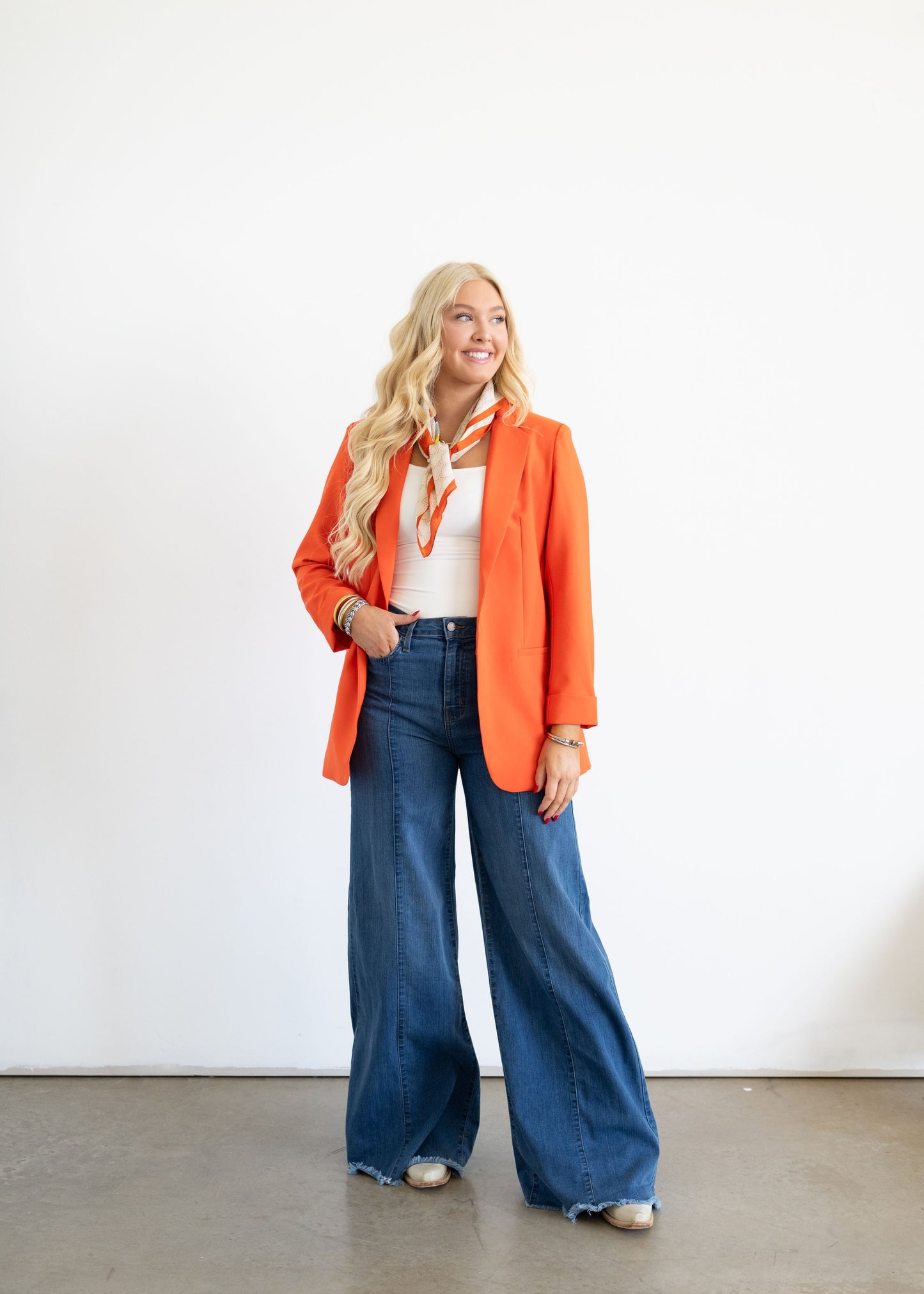 The Nessa Classic Blazer in Orange