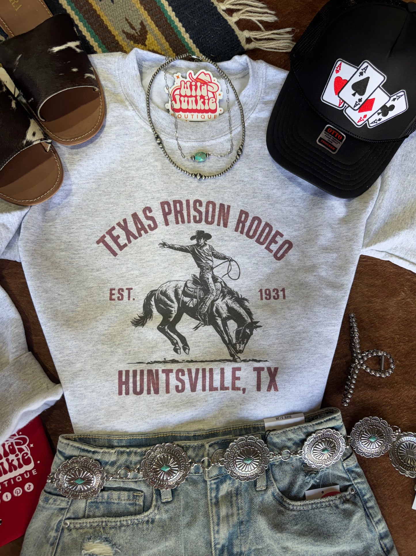 Texas Prison Rodeo Graphic Sweatshirt