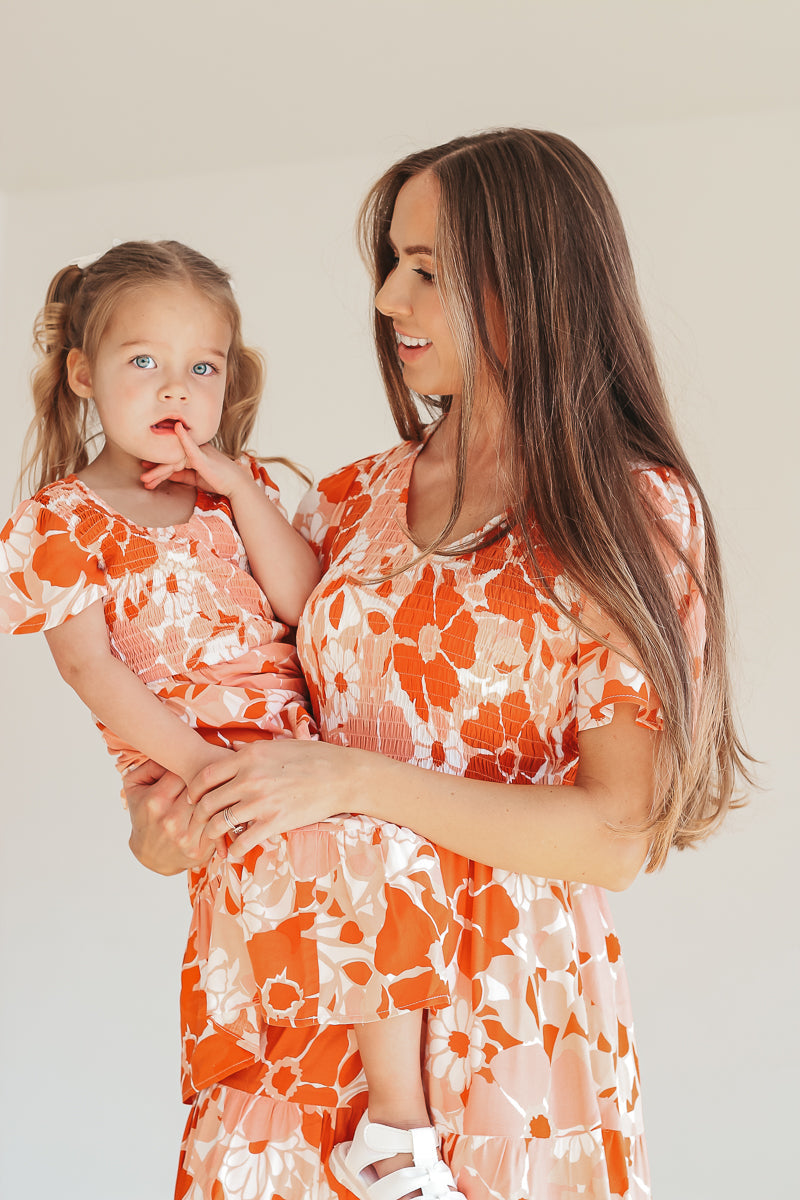 Tayla Dress in Tangerine