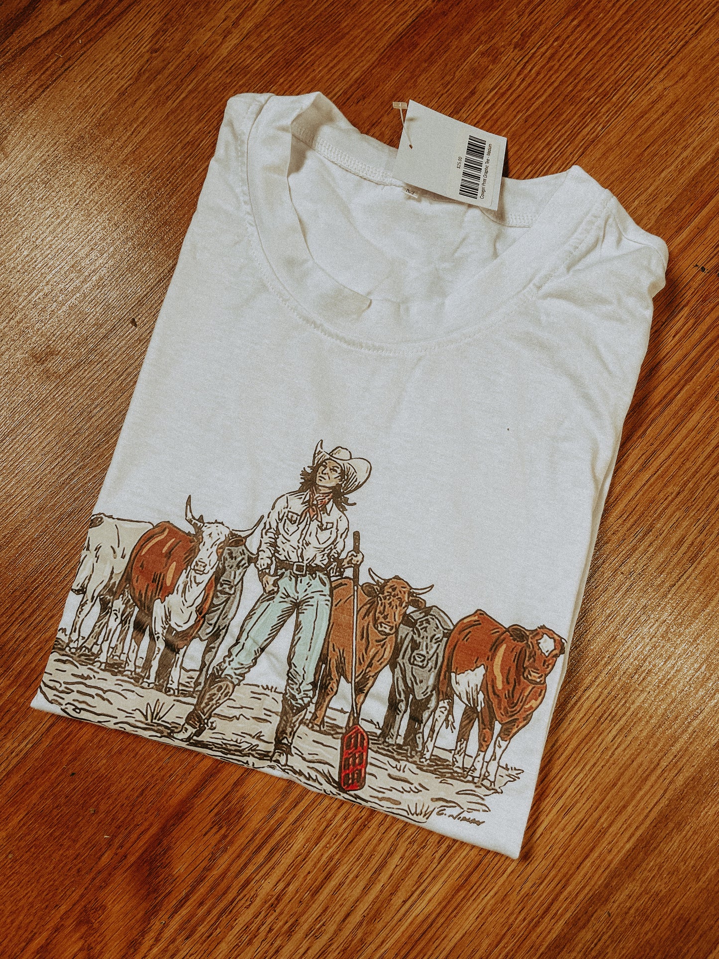 Cowgirl Print Graphic Tee