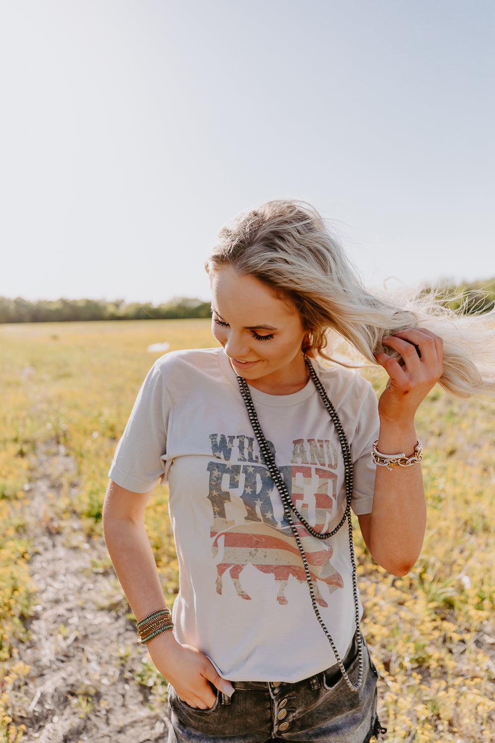 american flag graphic tee