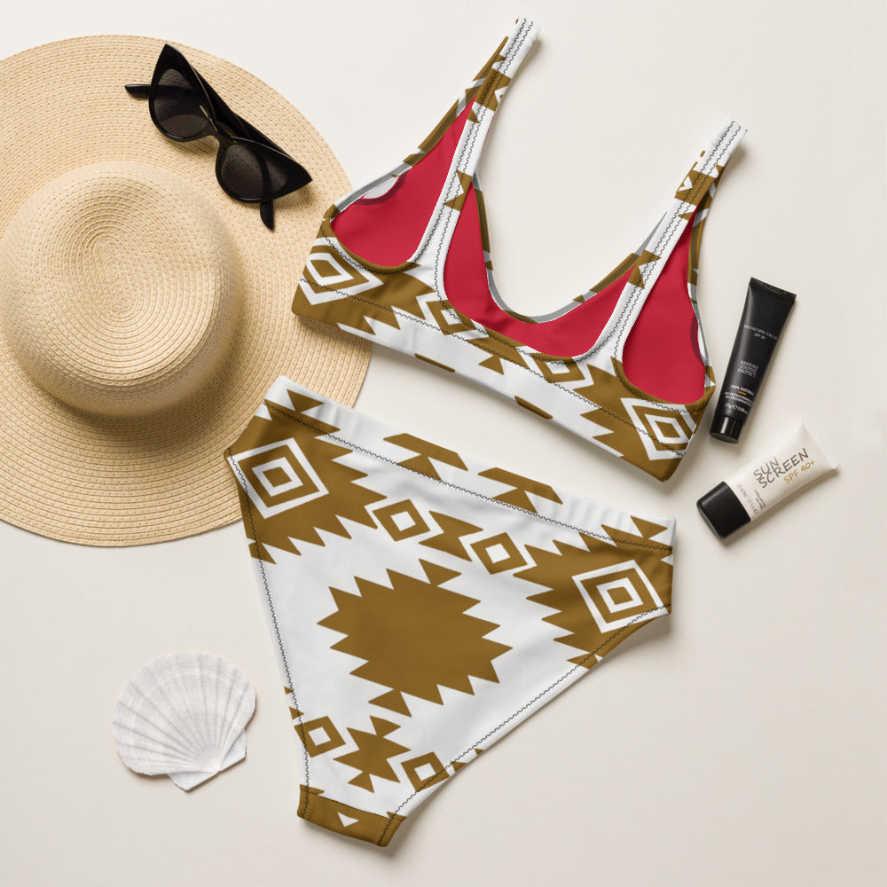 Yeehaw Bold Brown Aztec Bikini