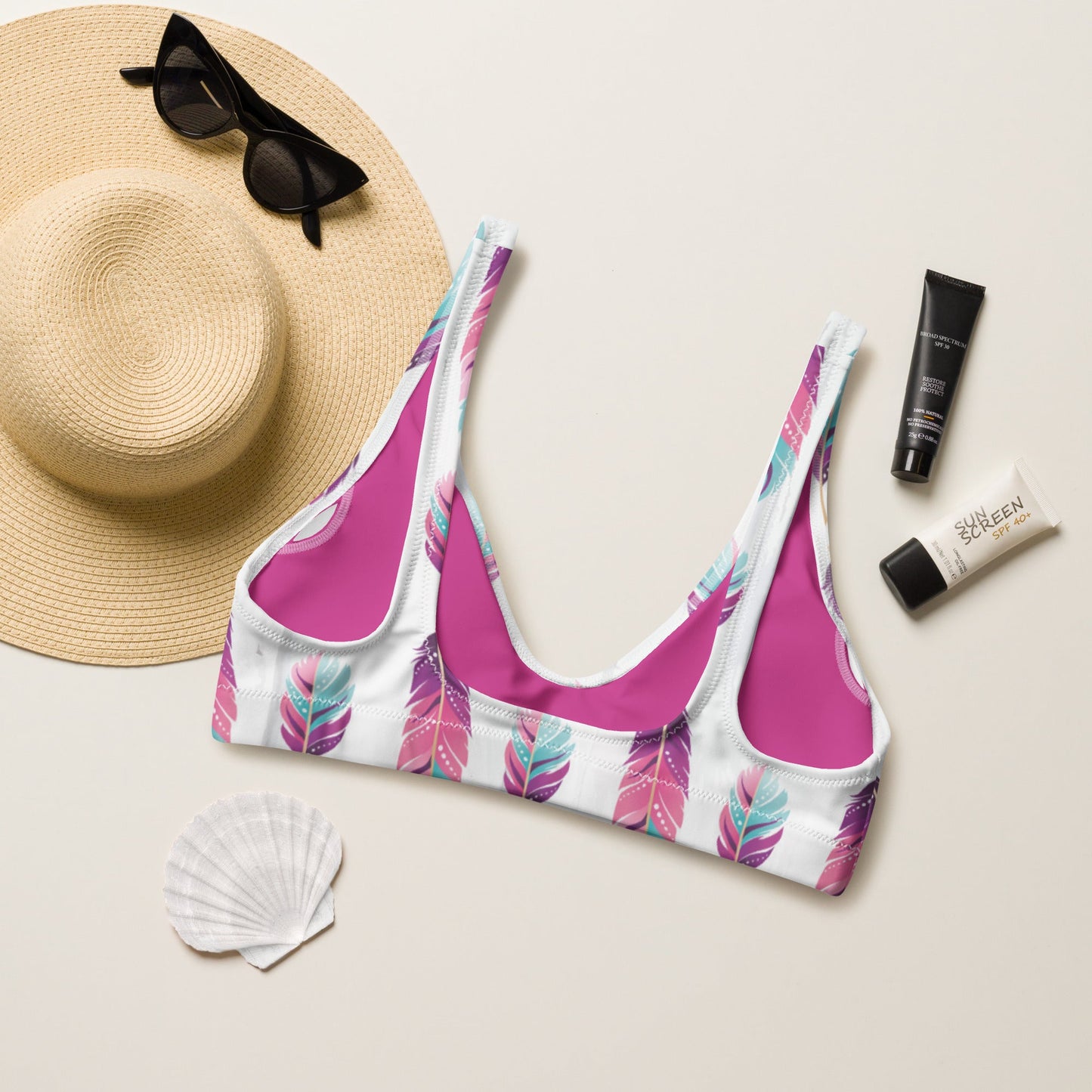 Yeehaw Boho Feather Bikini Top