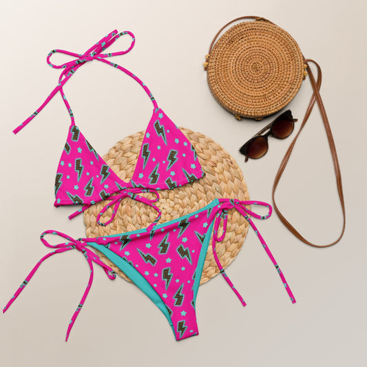 Yeehaw Leopard Lightning String Bikini