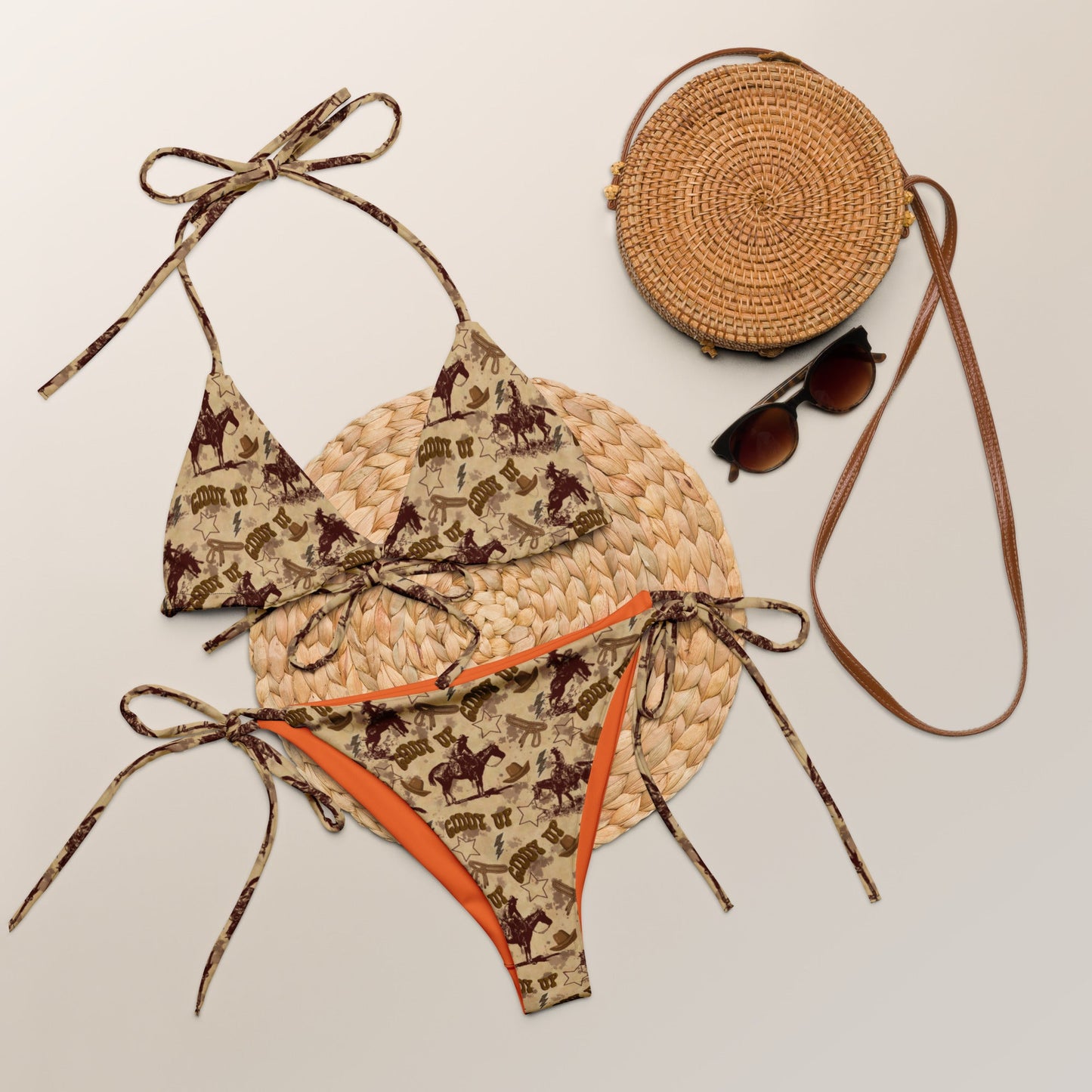 Yeehaw Vintage Western String Bikini