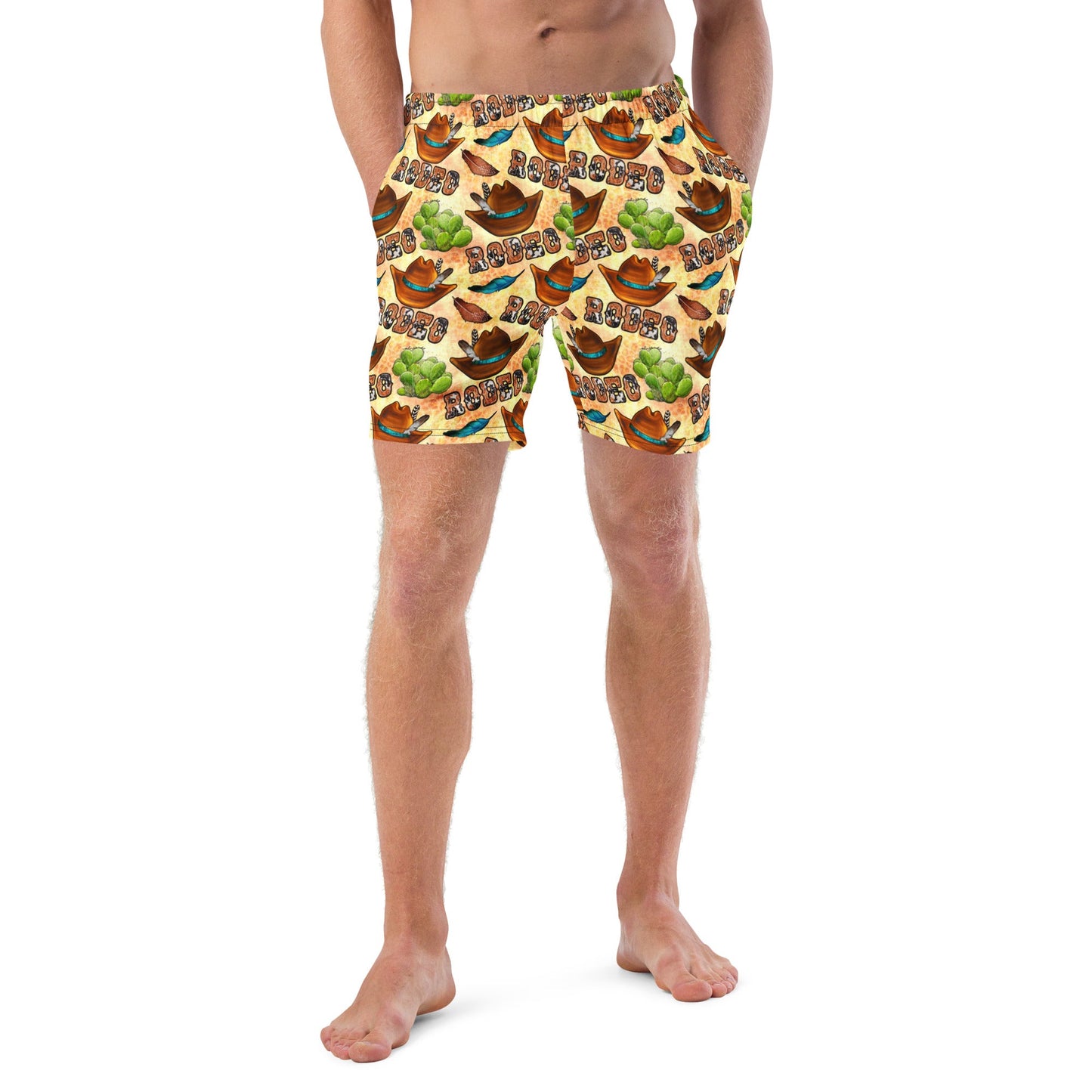 Yeehaw Rodeo Fever Men's Swim Trunks