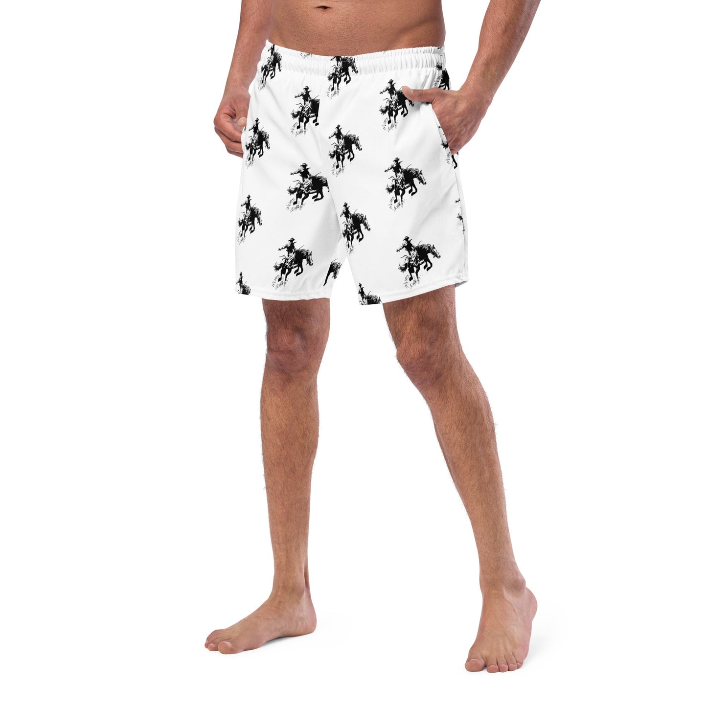 Yeehaw Rodeo Bronc Men's Swim Trunks