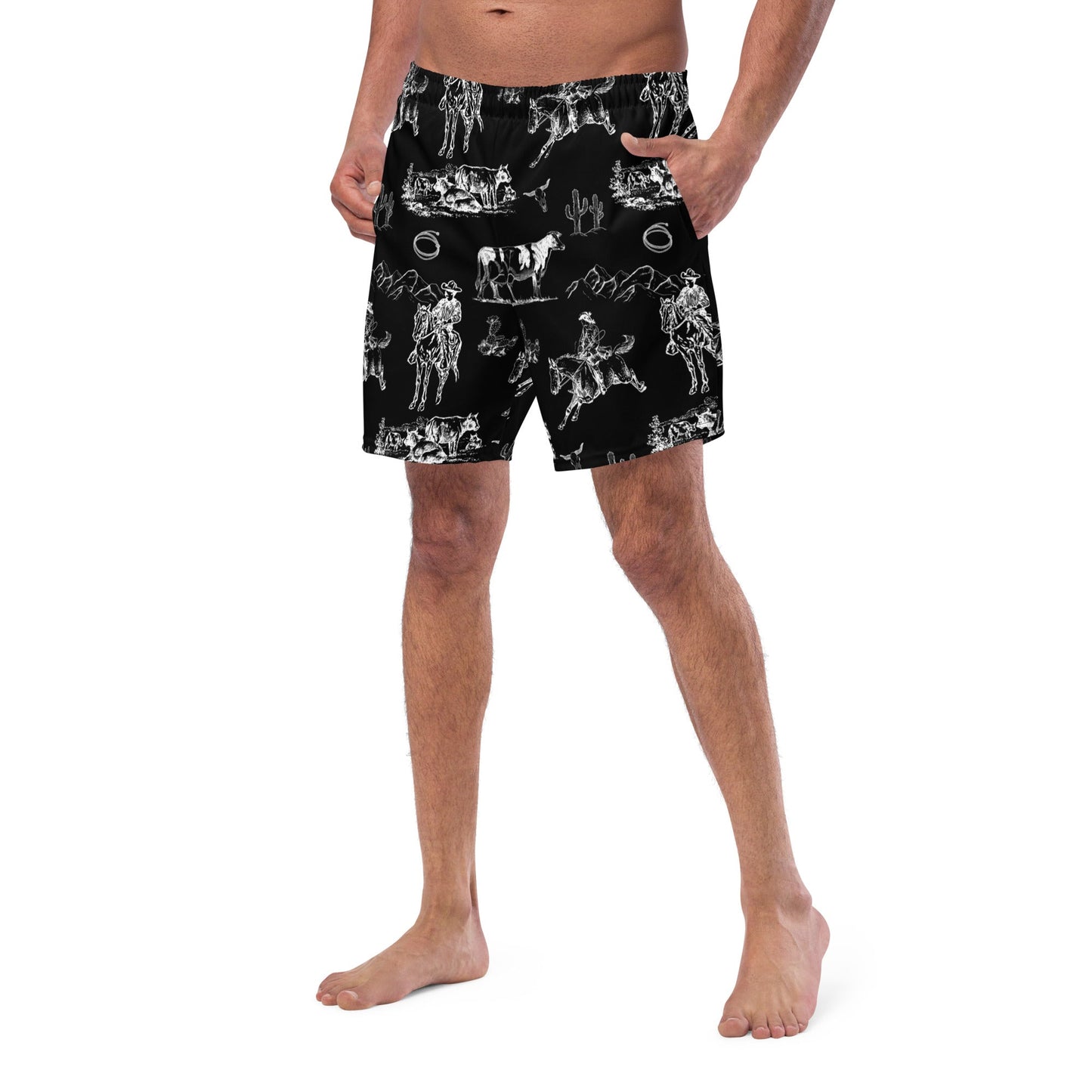 Yeehaw Ranch Life Men's Swim Trunks