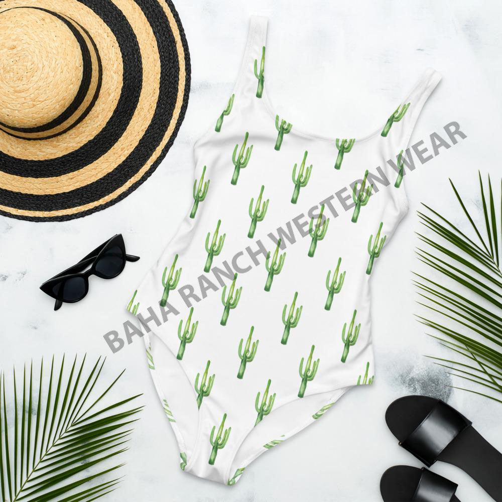 Yeehaw Cactus One Piece Swim Suit