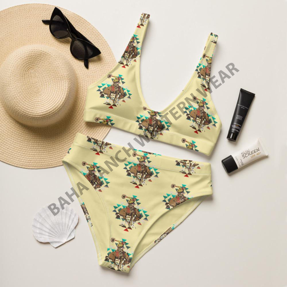 Yeehaw Let Er Buck Aztec Bronc Bikini