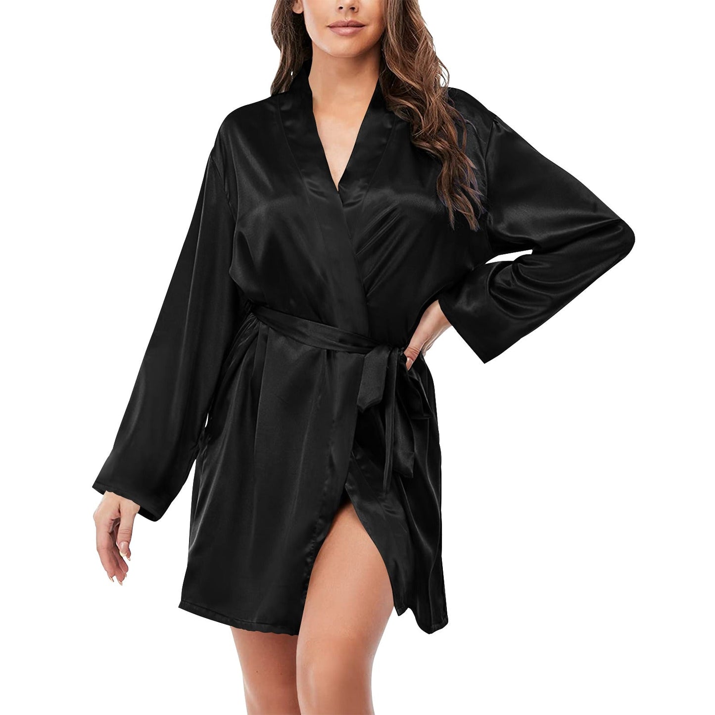 Dream Catcher Women's Belted Satin Feel Dressing Lounge Robe