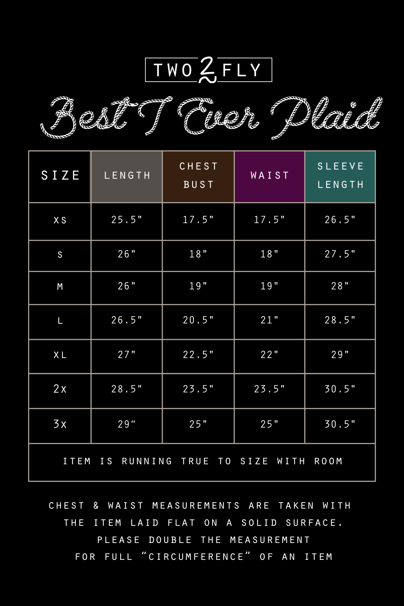 THE BEST I EVER PLAID [missing sizes]