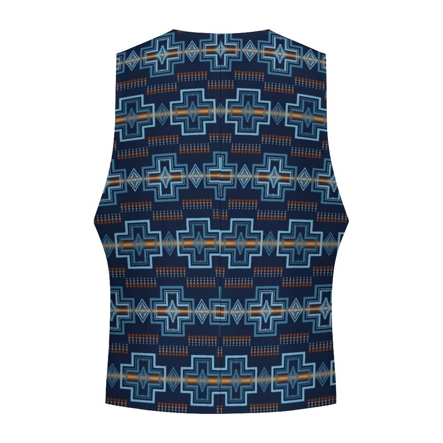 Navy Aztec Men's Western Vest