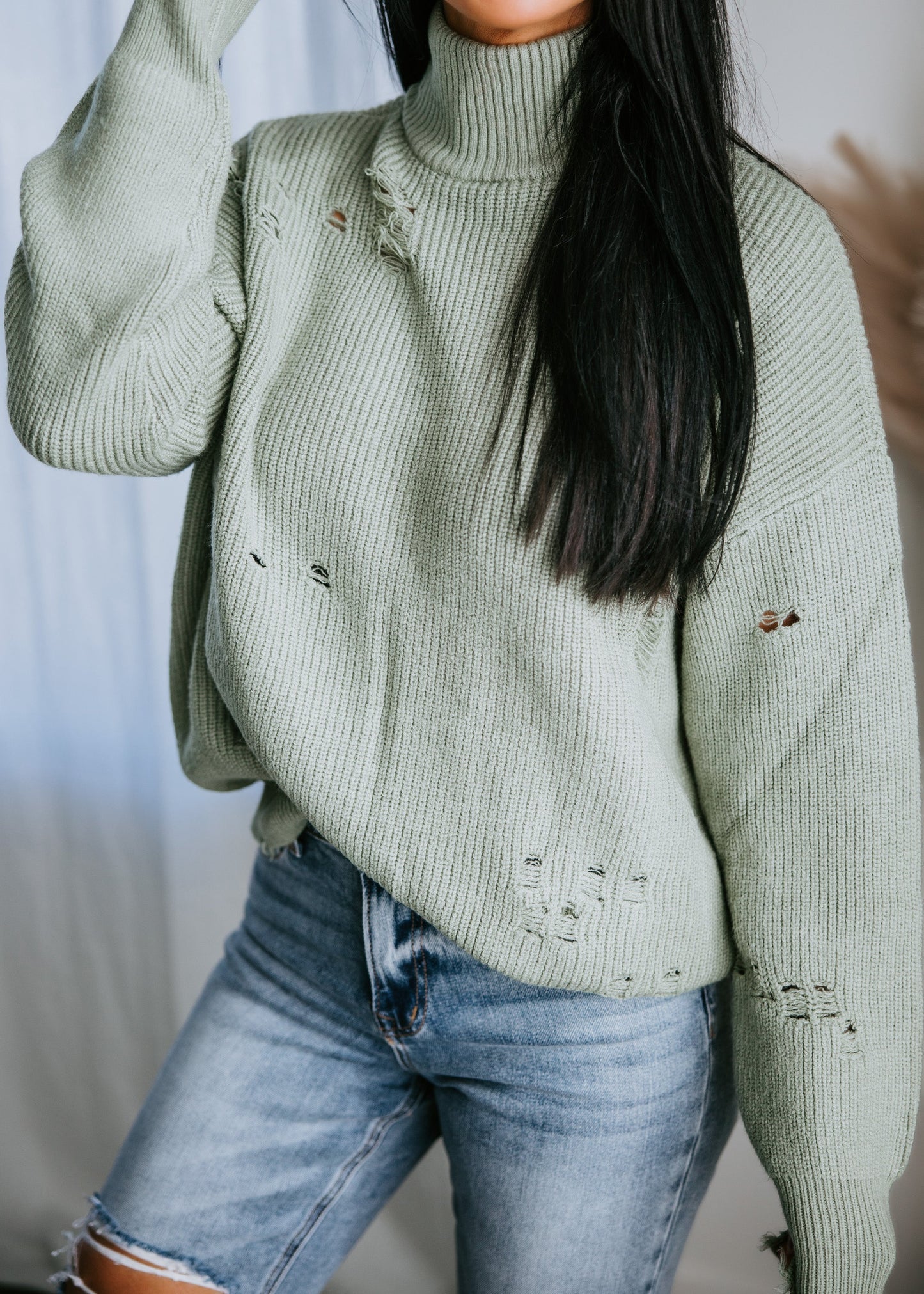 Ettie Distressed Sweater by Lily and Lottie